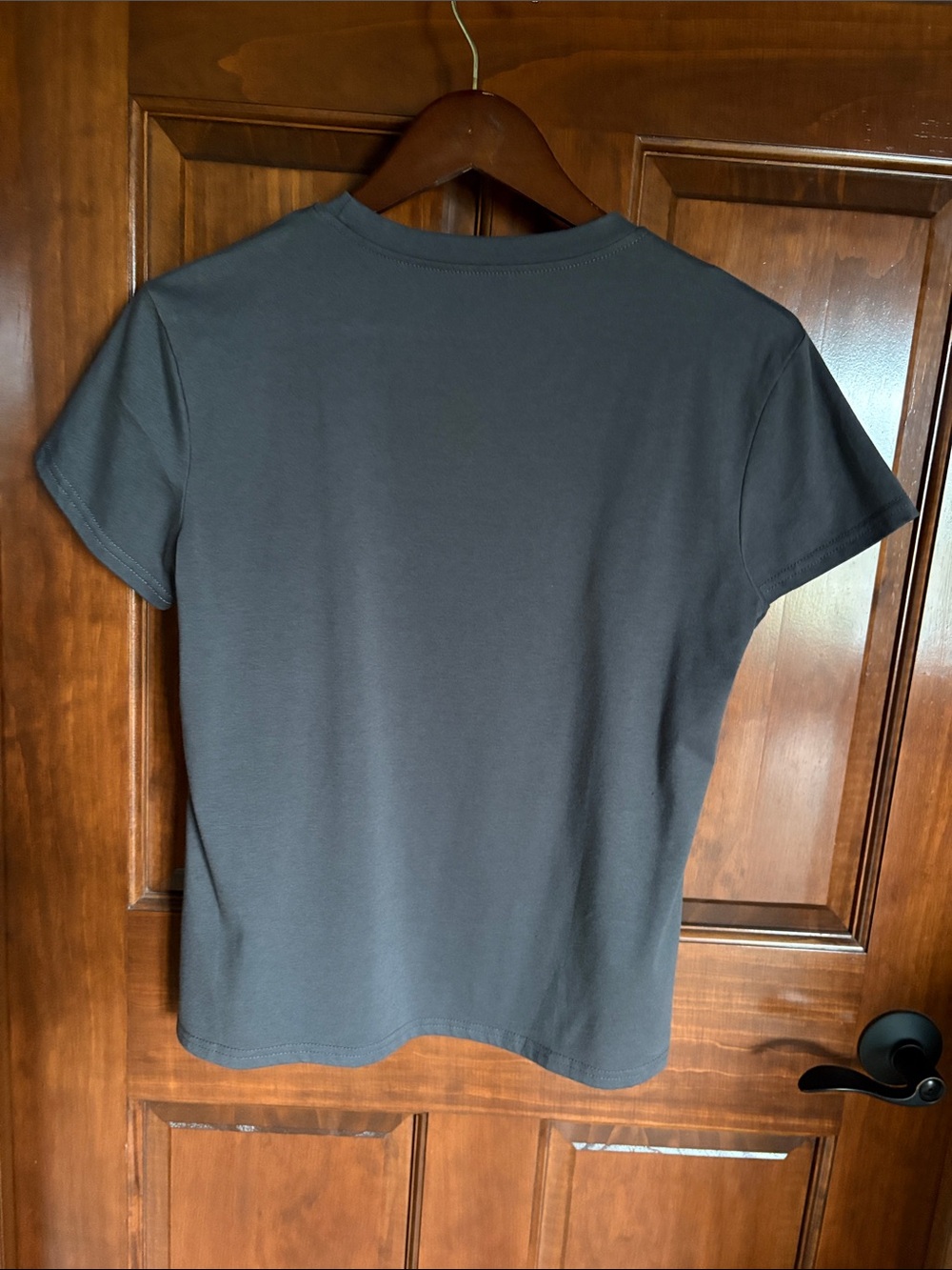 Gray with Pink Lotus Graphic Tee- Women's Small - Picture 2 of 2